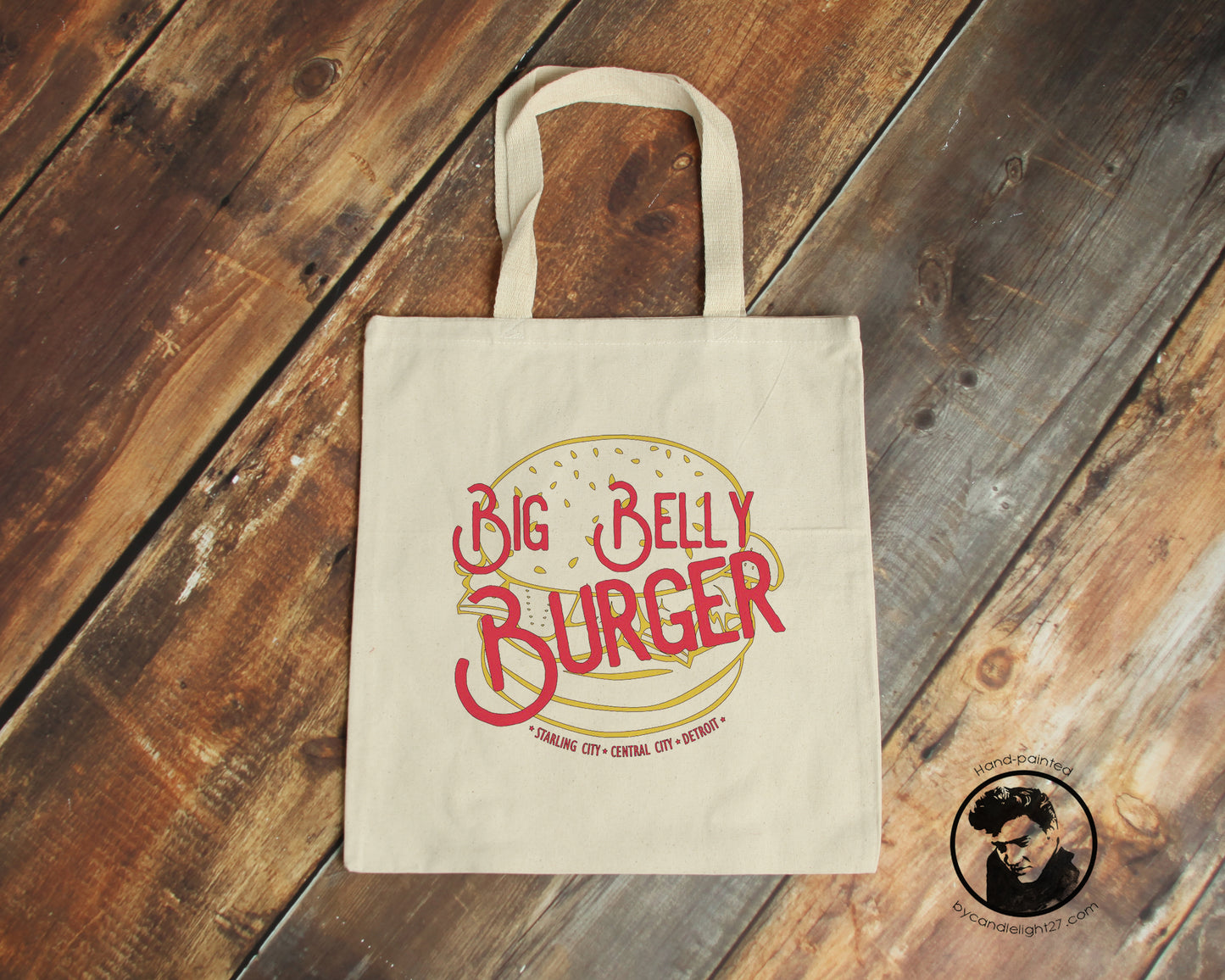 Big Belly Burger Canvas Tote Bag - ByCandlelight27