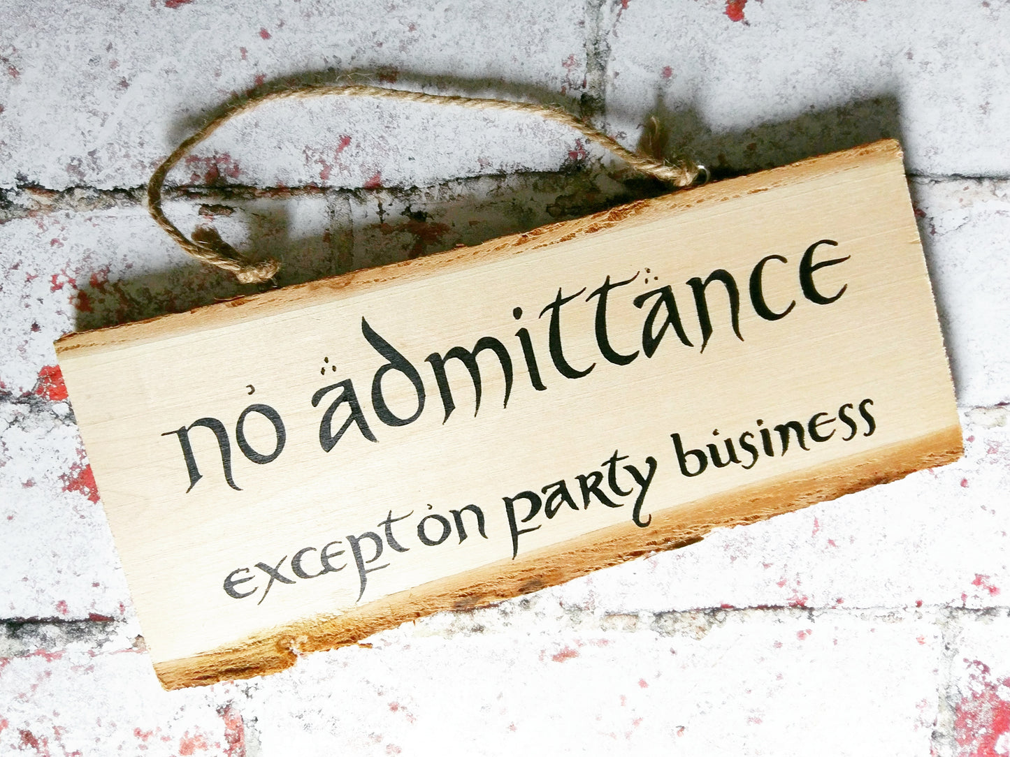 No Admittance Hand Painted Wood Sign - ByCandlelight27