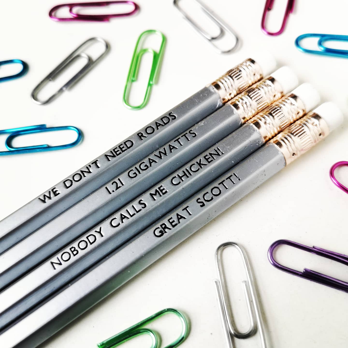 Back To The Future Quote Inspired Pencil Set