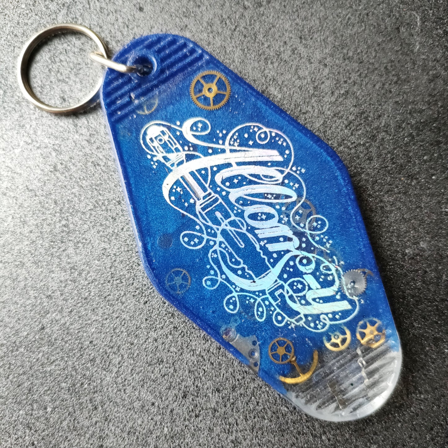 Allonsy, The Doctor inspired Resin Key Ring