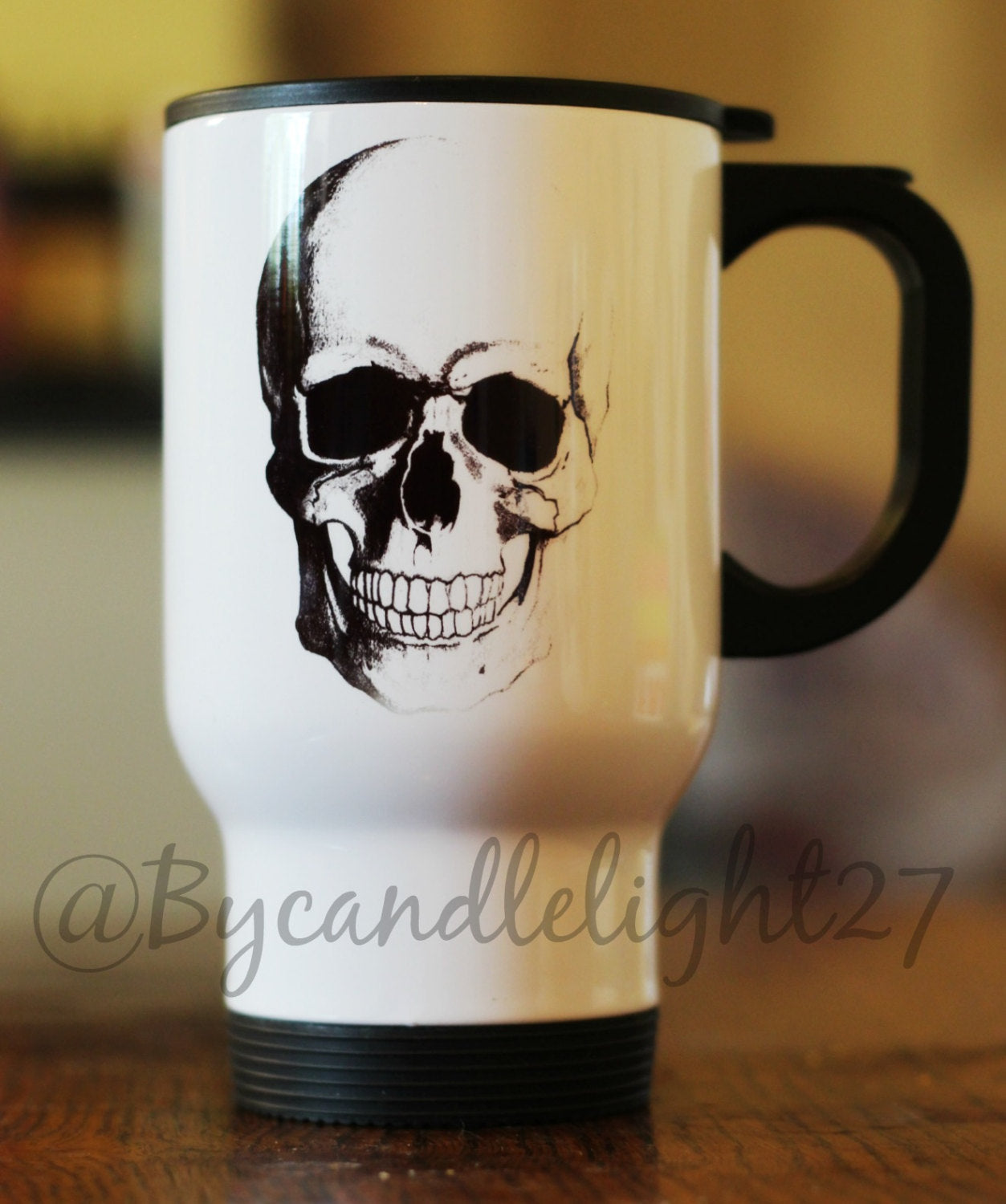 Anatomical Skull,Anatomy, Human Skull, Travel Mug, Thermal Cup - ByCandlelight27