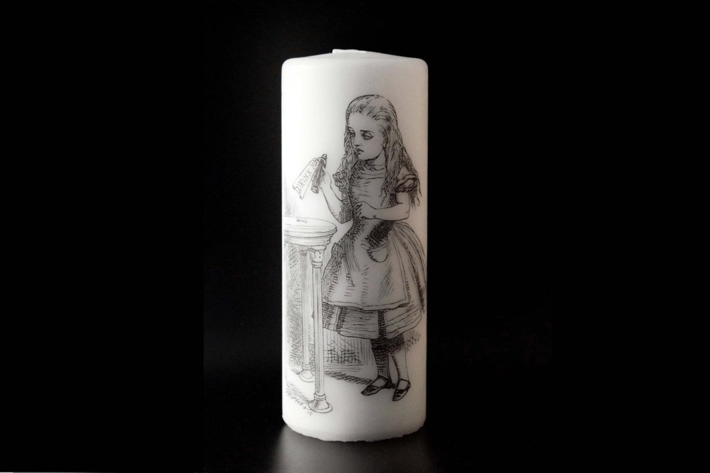 Alice in wonderland - Growing Alice - Pillar Candle - Whimsical Decor - ByCandlelight27