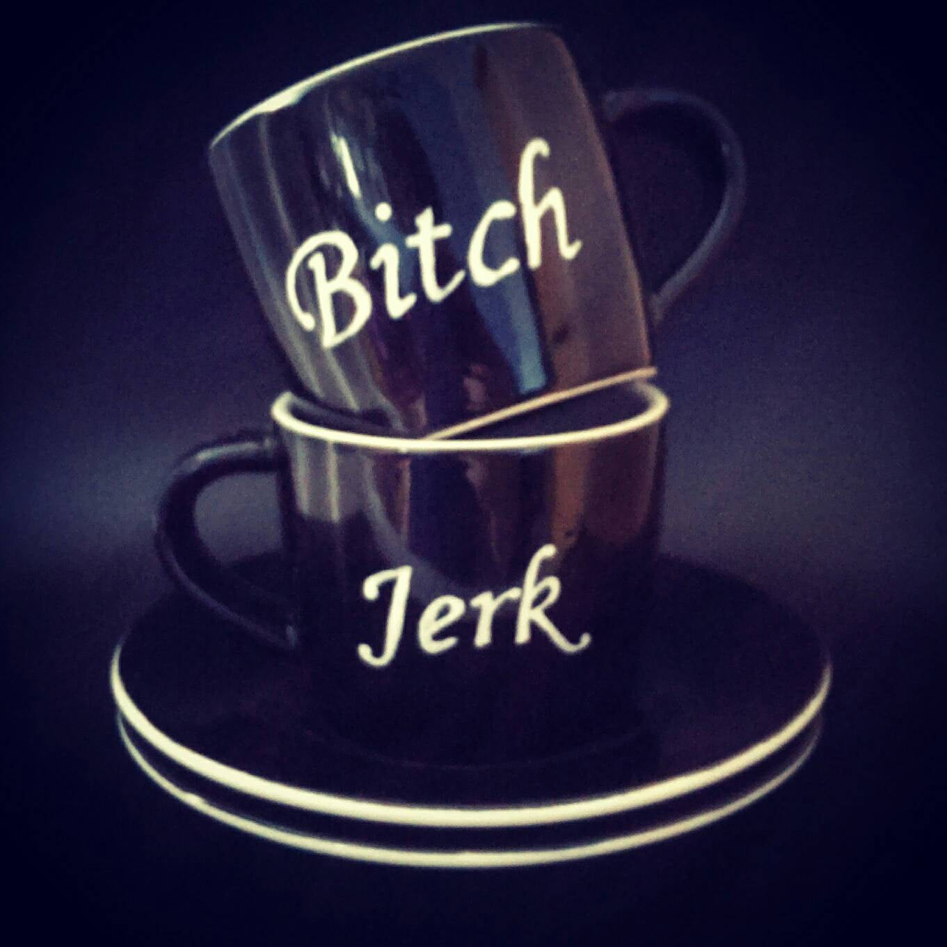 Supernatural - Bitch & Jerk - Hand Painted Espresso Set - ByCandlelight27