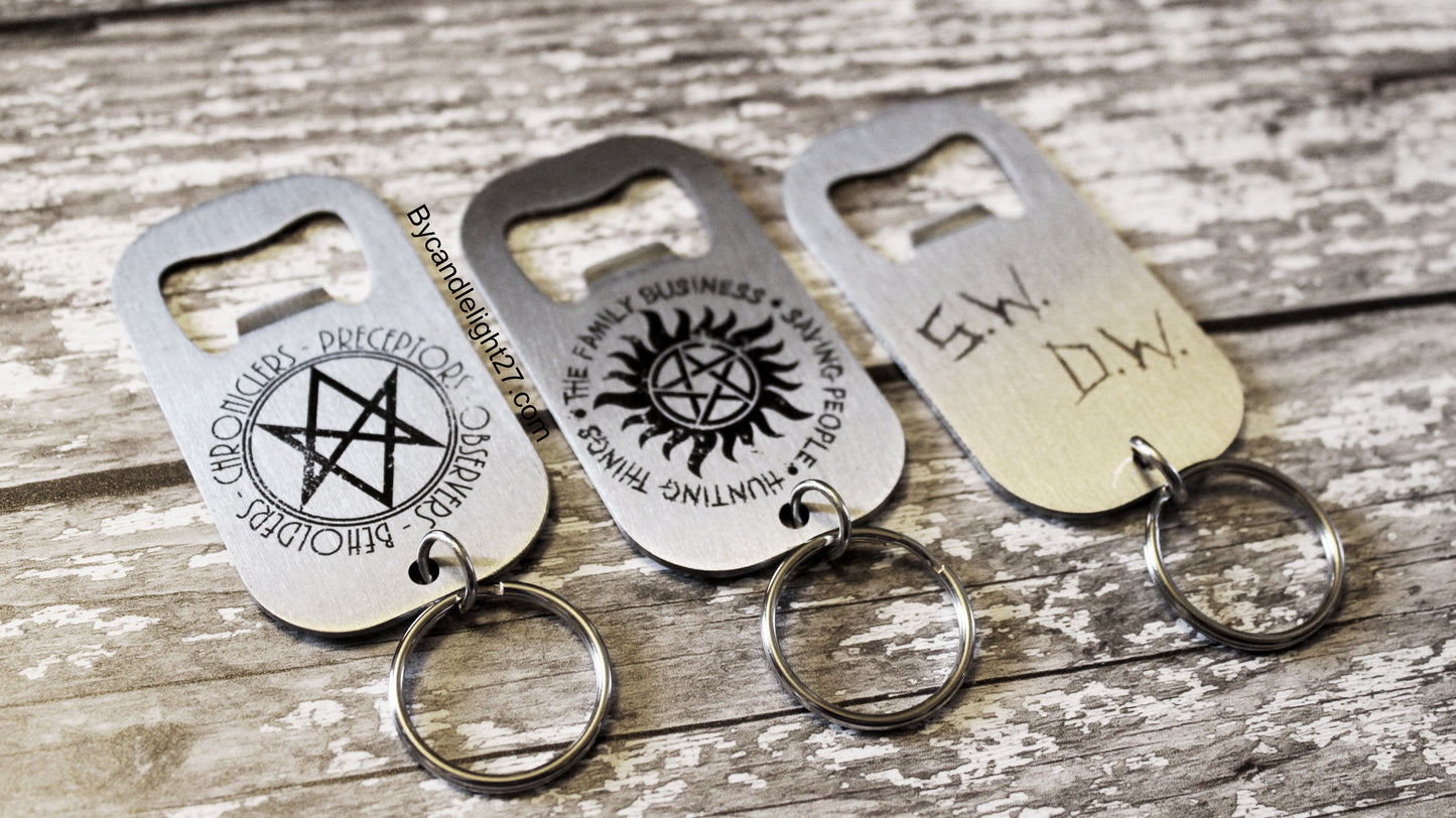 Supernatural Bottle Opener Keyring - ByCandlelight27