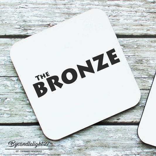 The Bronze Buffy Hardwood Coasters