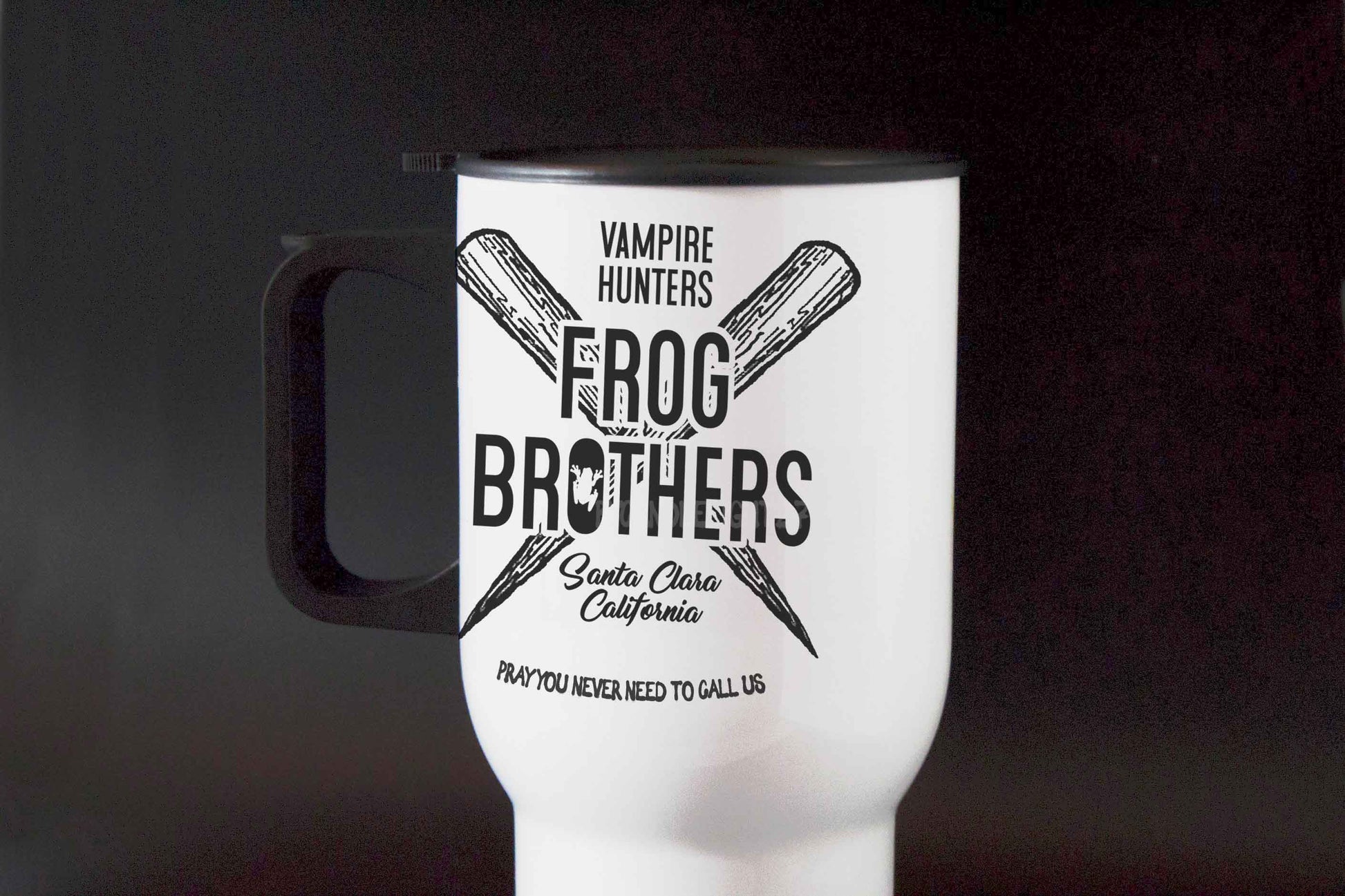 Frog Brothers Vampire Killer- Inspired - Hand Crafted Travel Cup - ByCandlelight27