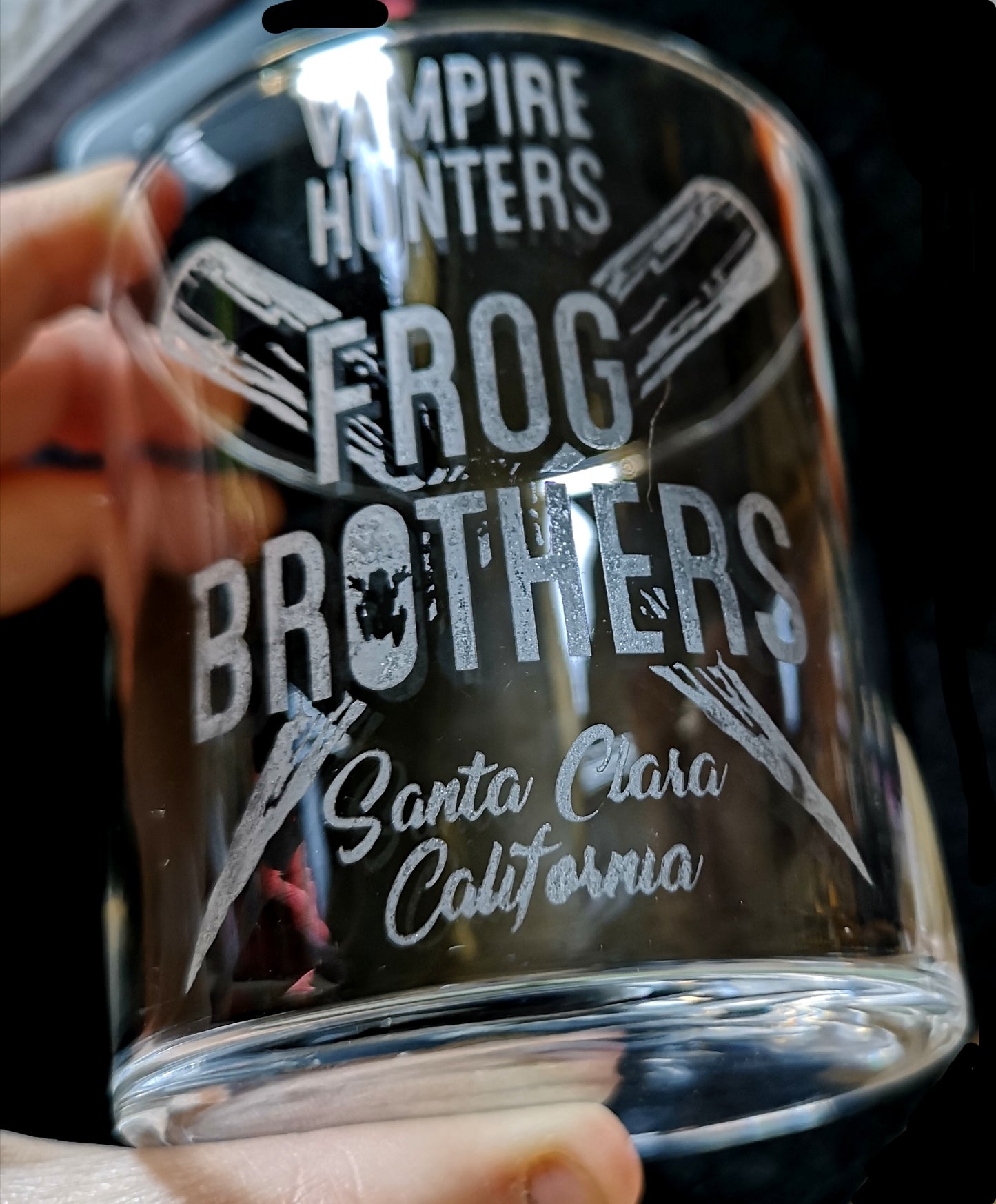 The Frog Brothers Lost Boys - Hand Drawn - Etched Glass Tumblers