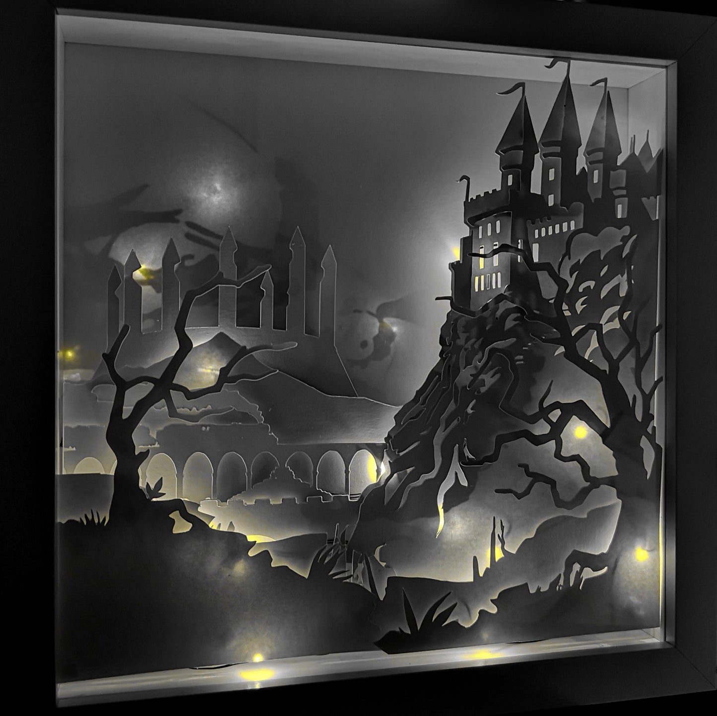 Hogwarts 3D Shadow Box Frame - ByCandlelight27