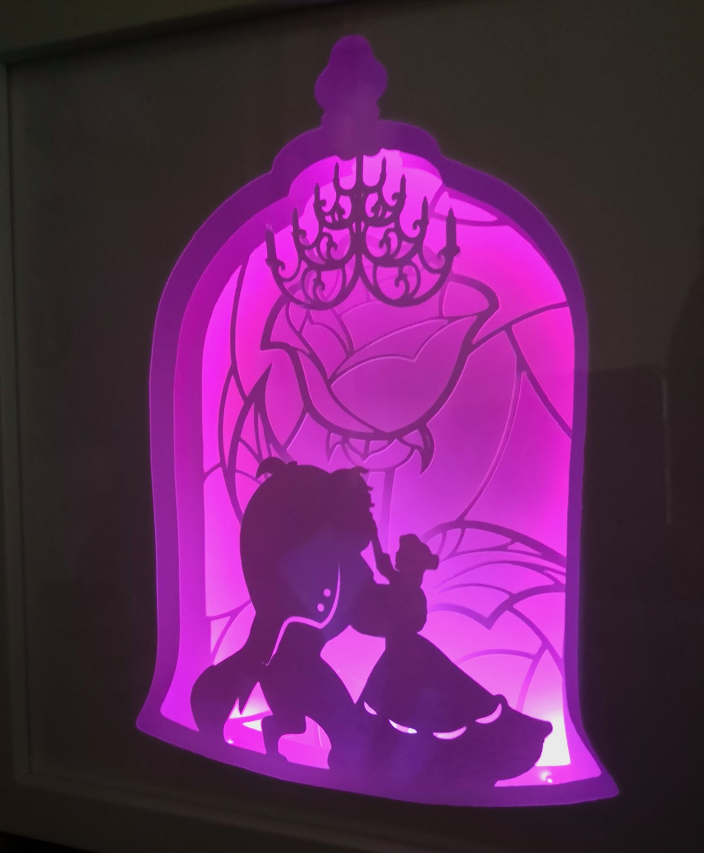 Beauty & The Beast 3D Shadow Box Frame - ByCandlelight27