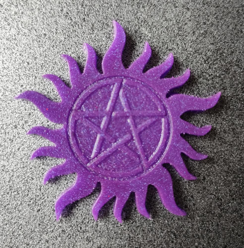 Heat Reactive Supernatural Anti Possession Resin Brooch