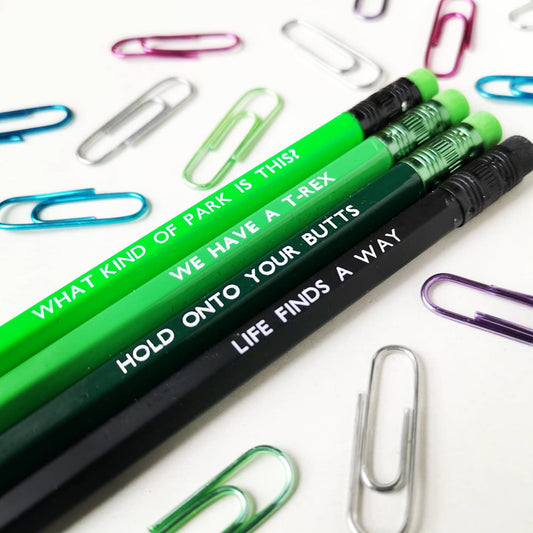 Jurassic Quote Inspired Pencil Set