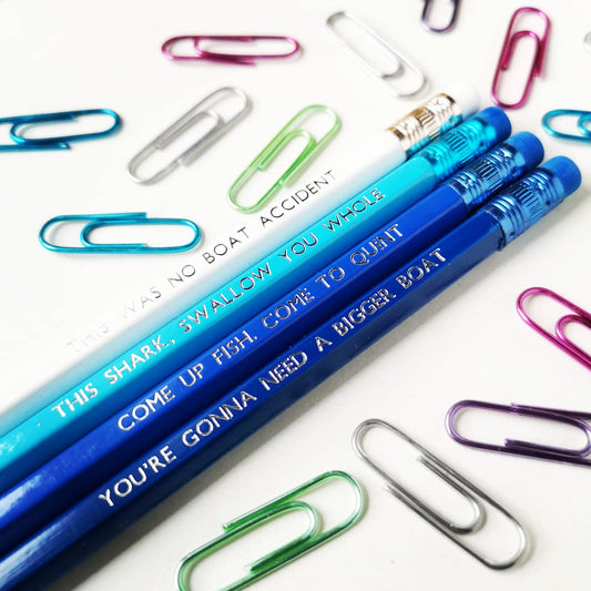 Jaws Quote Inspired Pencil Set