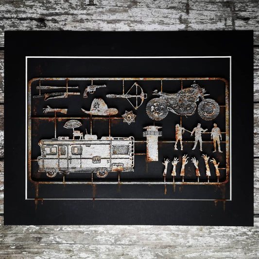 Abandoned Walking Dead Model Kit Art