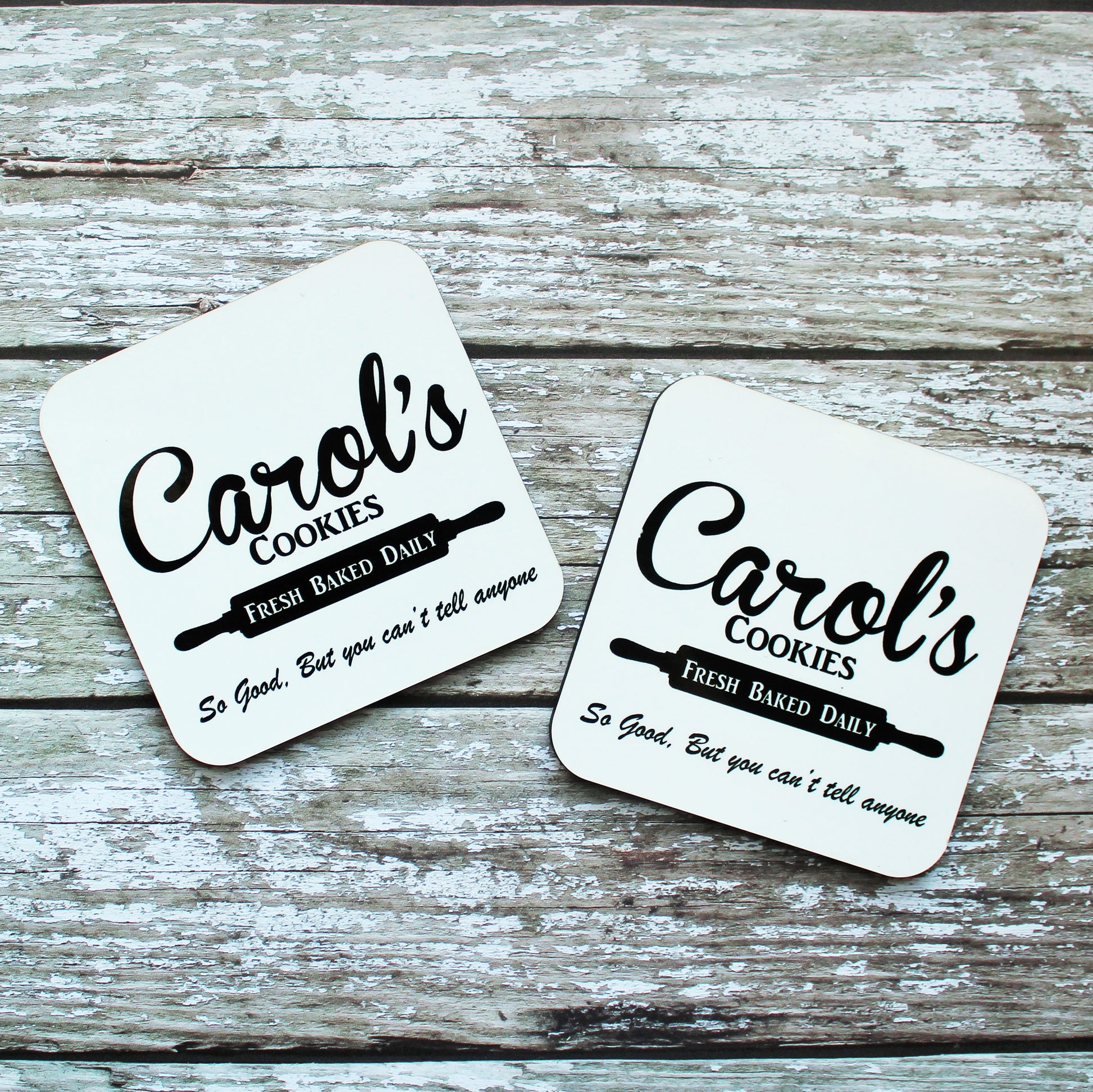 Carols Cookies The Walking Dead - Hardwood Coasters - ByCandlelight27