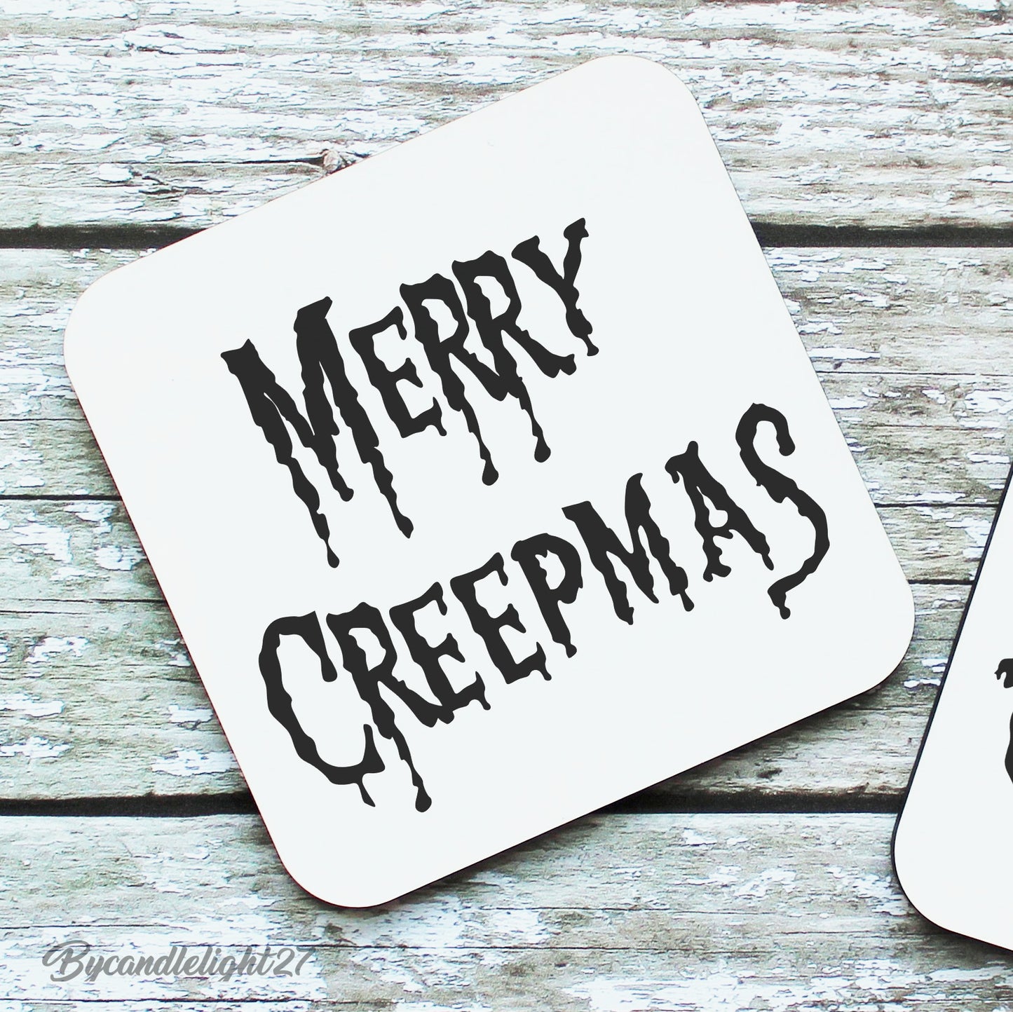 Merry Creepmas - Hardwood Coasters