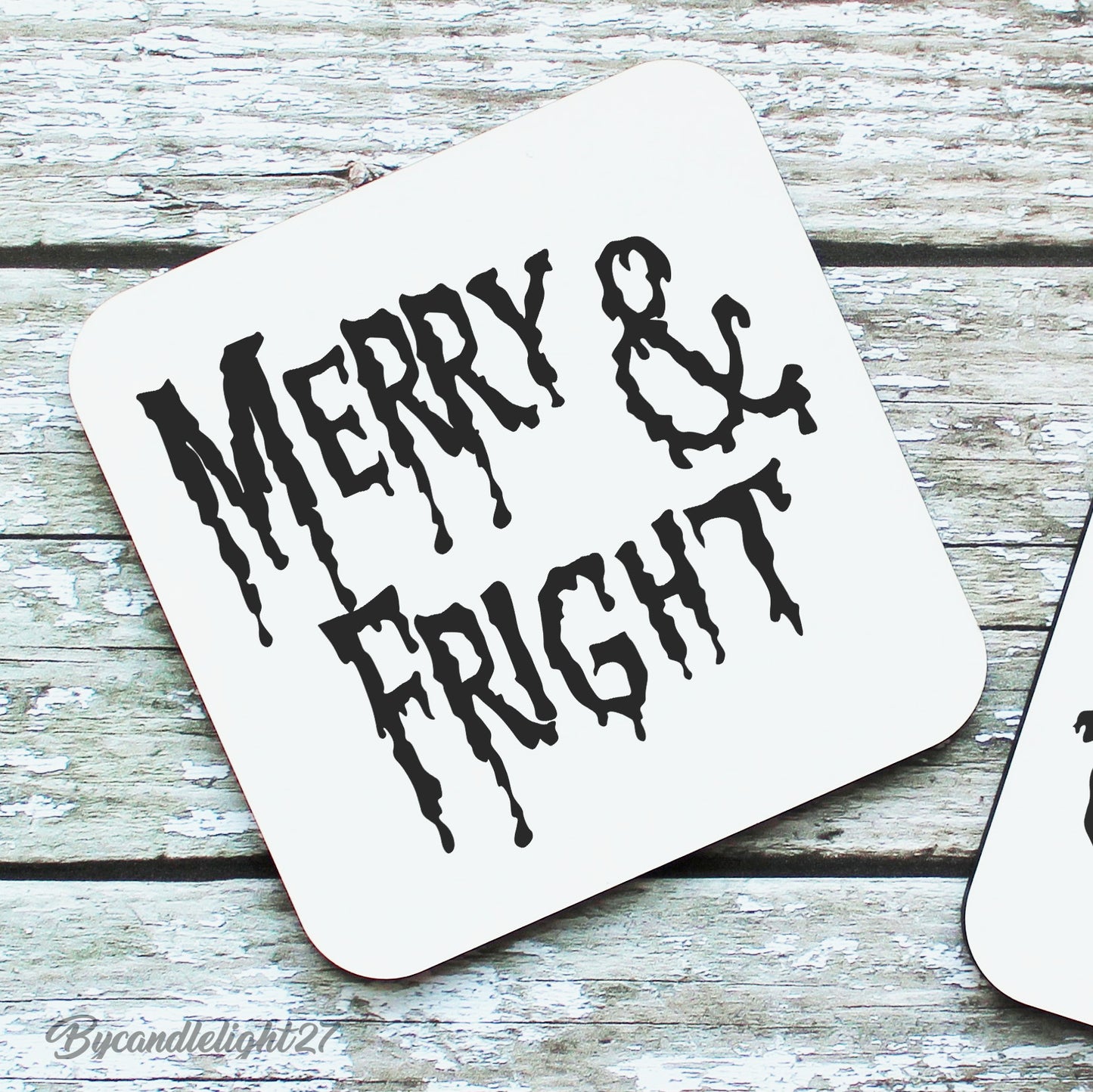 Merry And Fright - Hardwood Coasters