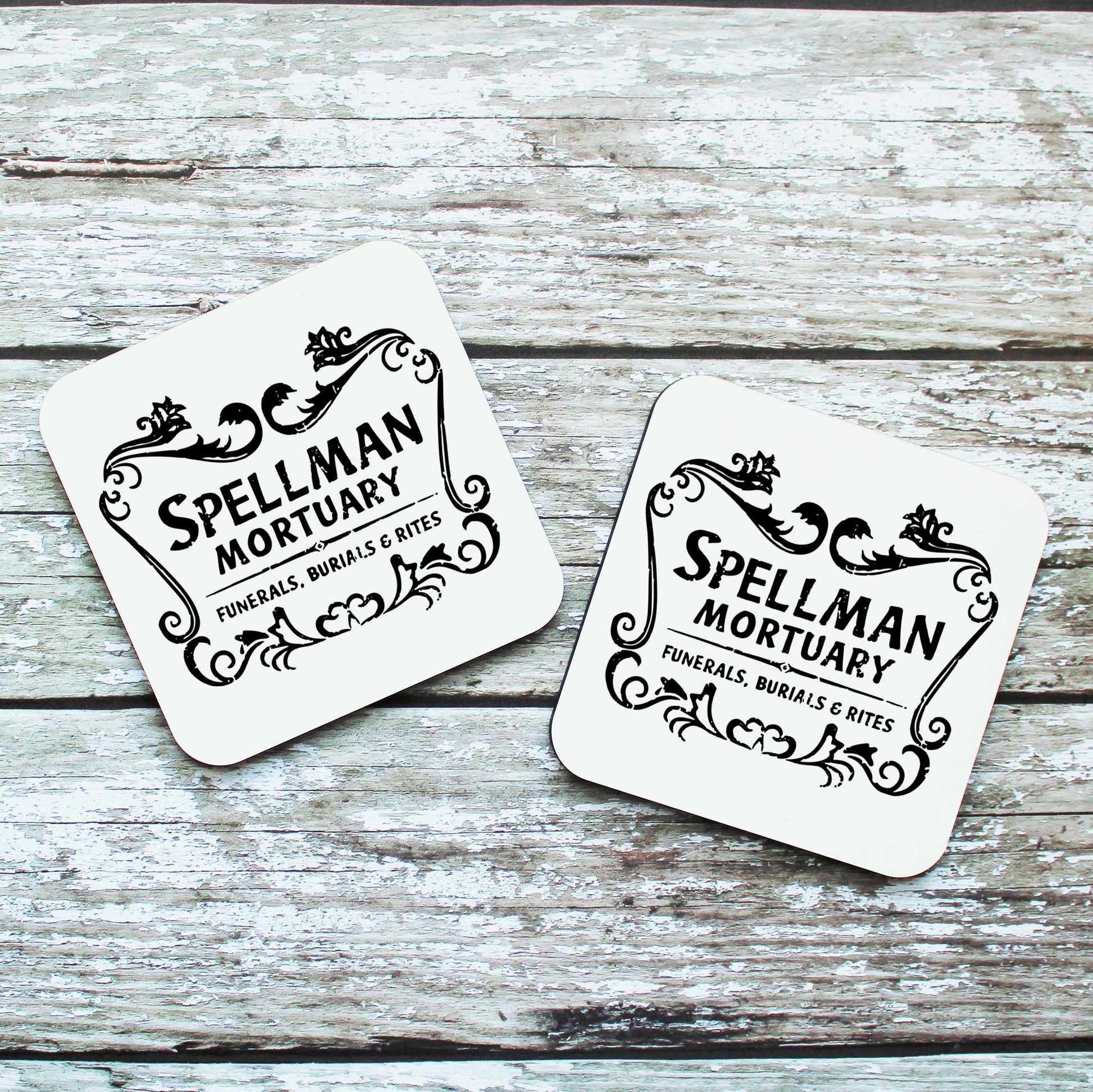 Spellman Mortuary - Hardwood Coasters - ByCandlelight27