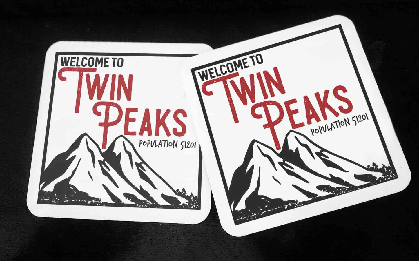 Welcome To Twin Peaks - Hardwood Coasters