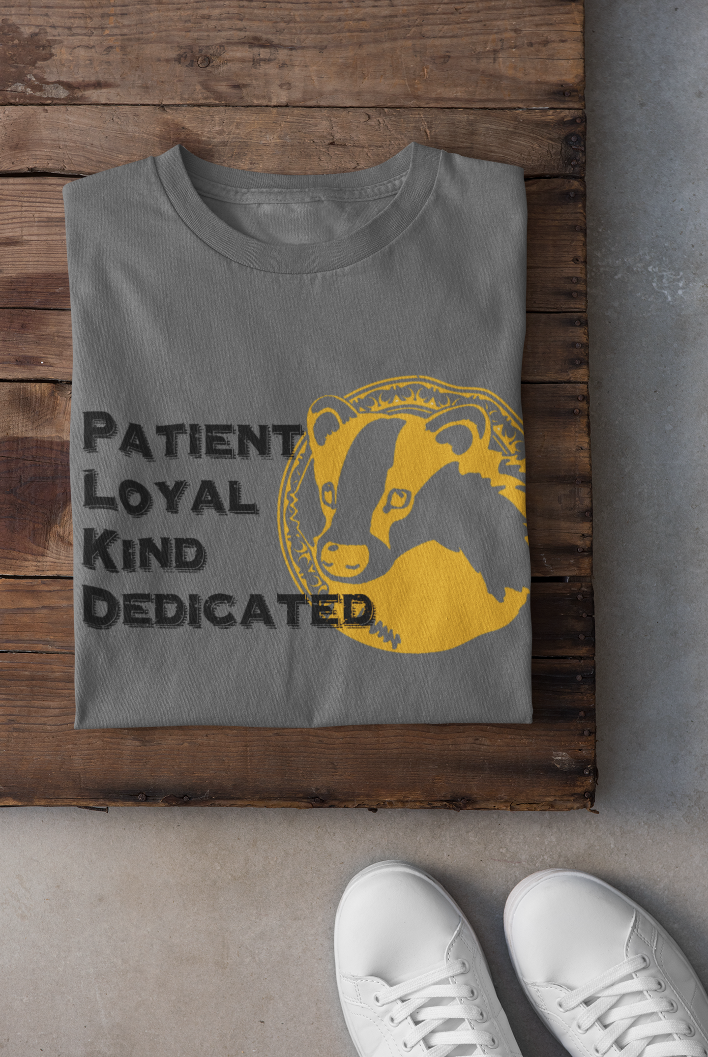 Grey and Yellow House Pride Cotton T-Shirt