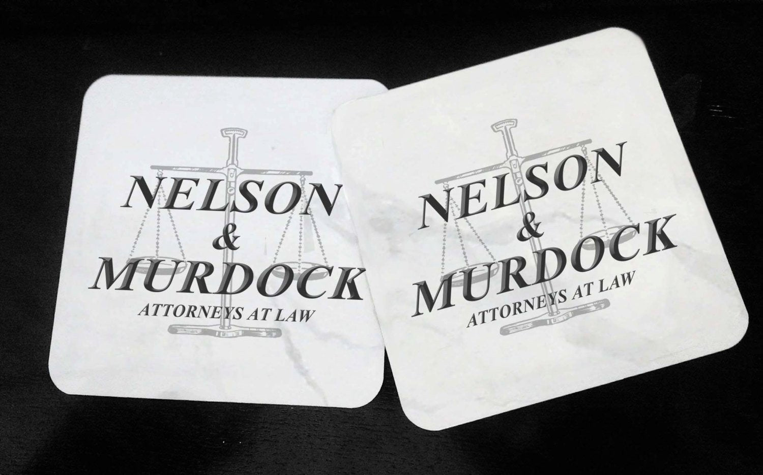 Nelson & Murdock - Advocates At Law - Daredevil - Hardwood Coasters - ByCandlelight27