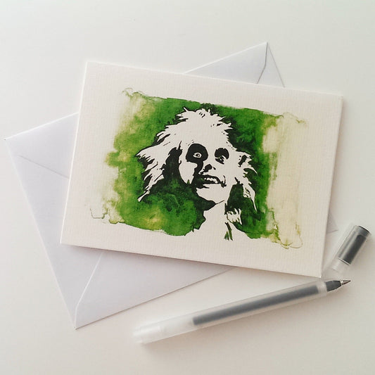 Michael Keaton, Beetlejuice, Betegeuse, Greetings Card - ByCandlelight27