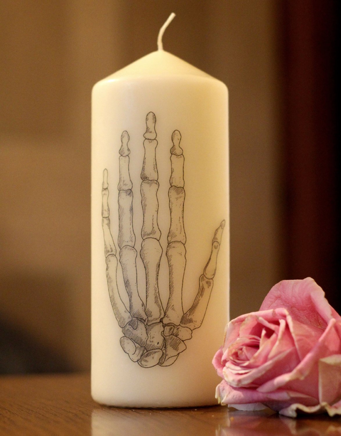 Anatomical Skeleton Hand - Pillar Candle - Anatomical Decor - ByCandlelight27