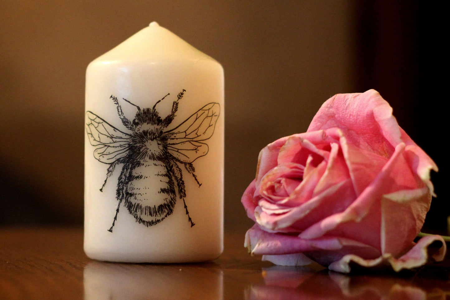 Bumble Bee - Pillar Candle - Anatomical Decor - ByCandlelight27