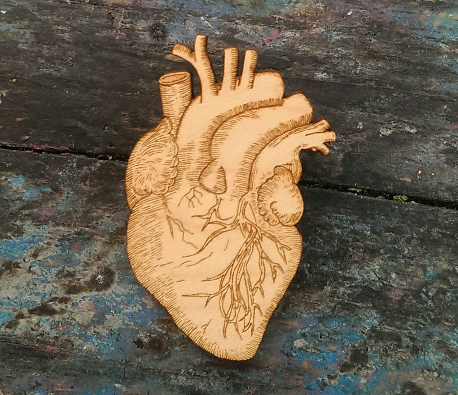 Phrenology Head - Anatomical Jewellery - Wooden Brooch - ByCandlelight27