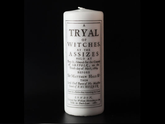 Witch Trials Suffolk Pillar Candle