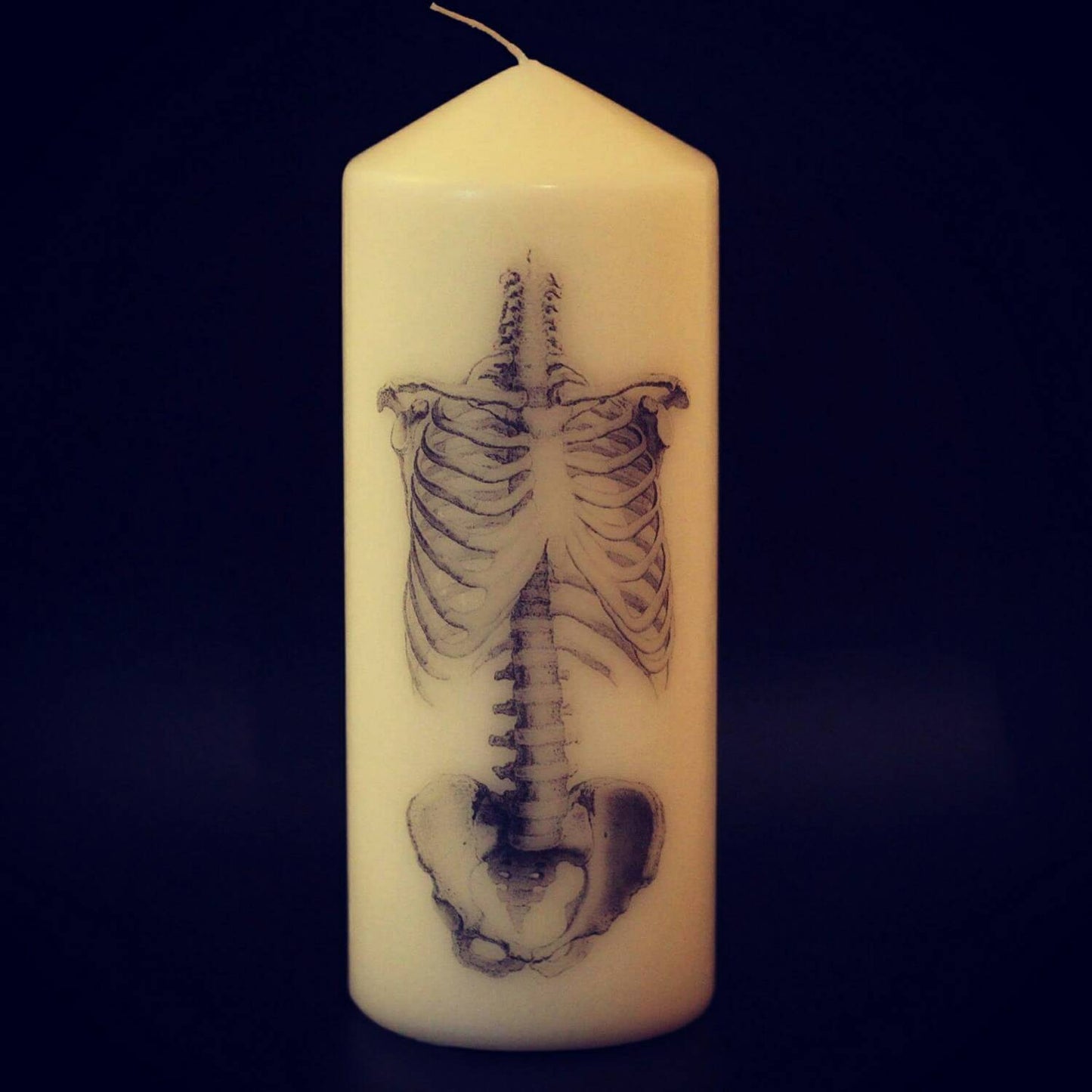 The Living Dead Film Poster - Pillar Candle - Anatomical Decor