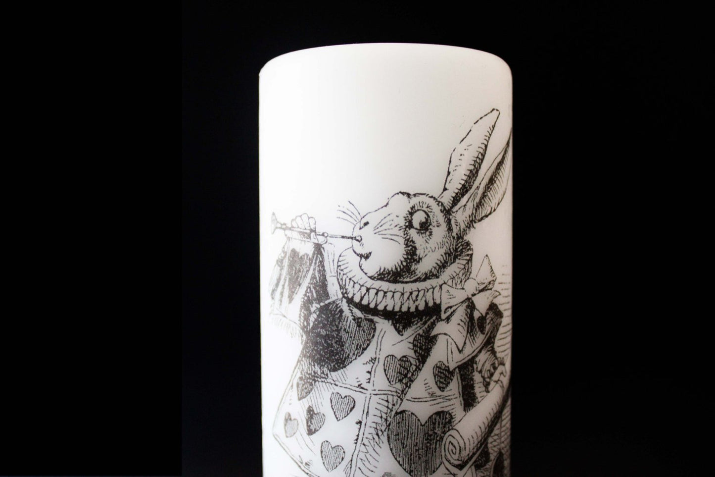 Alice In wonderland - The White Rabbit  - Pillar Candle - Whimsical Decor - ByCandlelight27