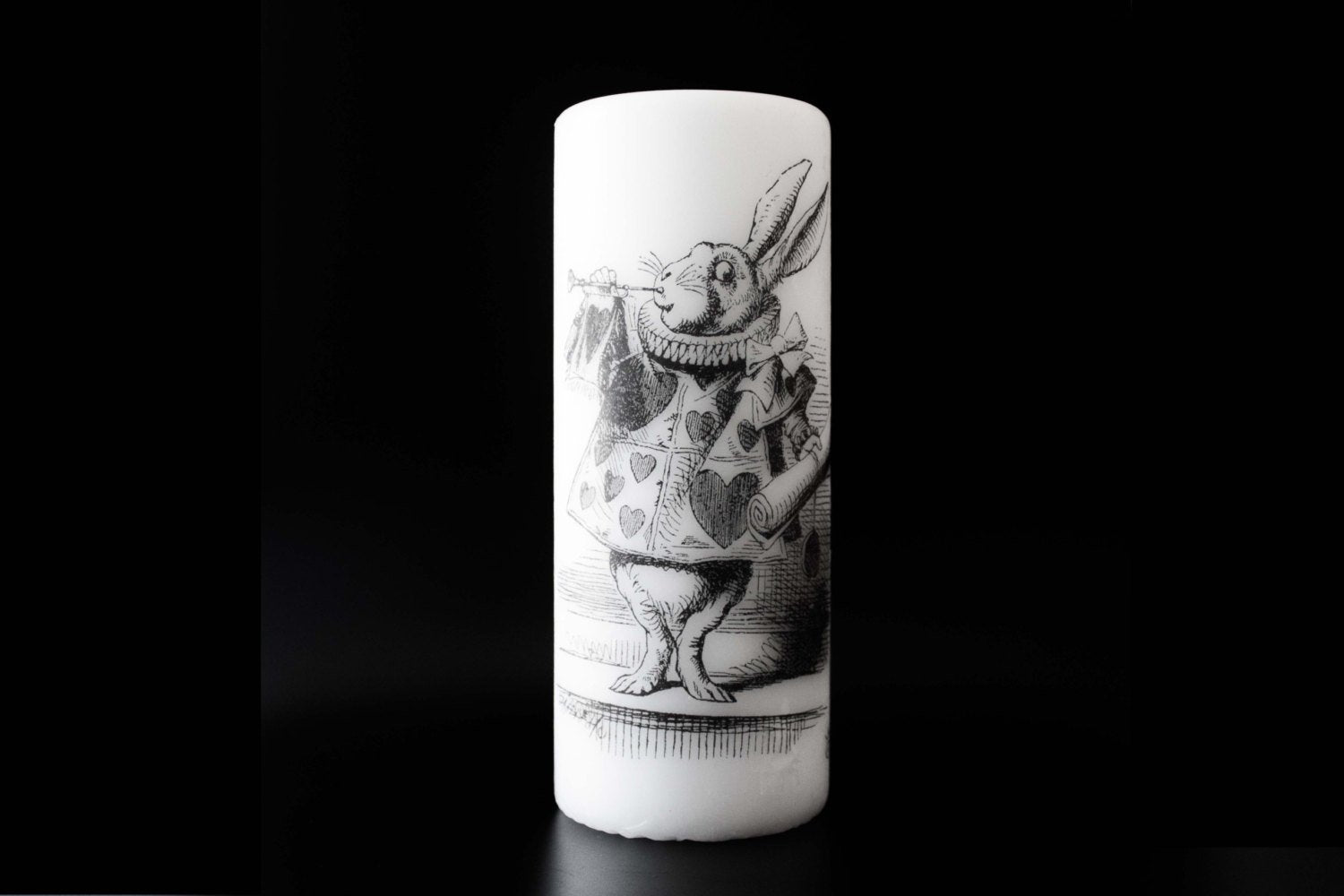 Alice In wonderland - The White Rabbit  - Pillar Candle - Whimsical Decor - ByCandlelight27