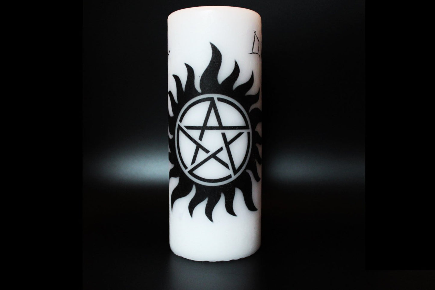 Devils Trap - Supernatural - Pillar Candle - Goth Decor Decor - ByCandlelight27