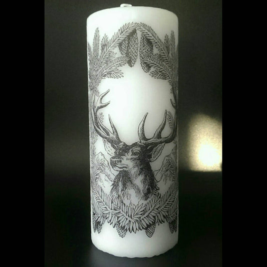 Nature Stag / Deer Candle  - Pillar Candle - Classic Decor - ByCandlelight27