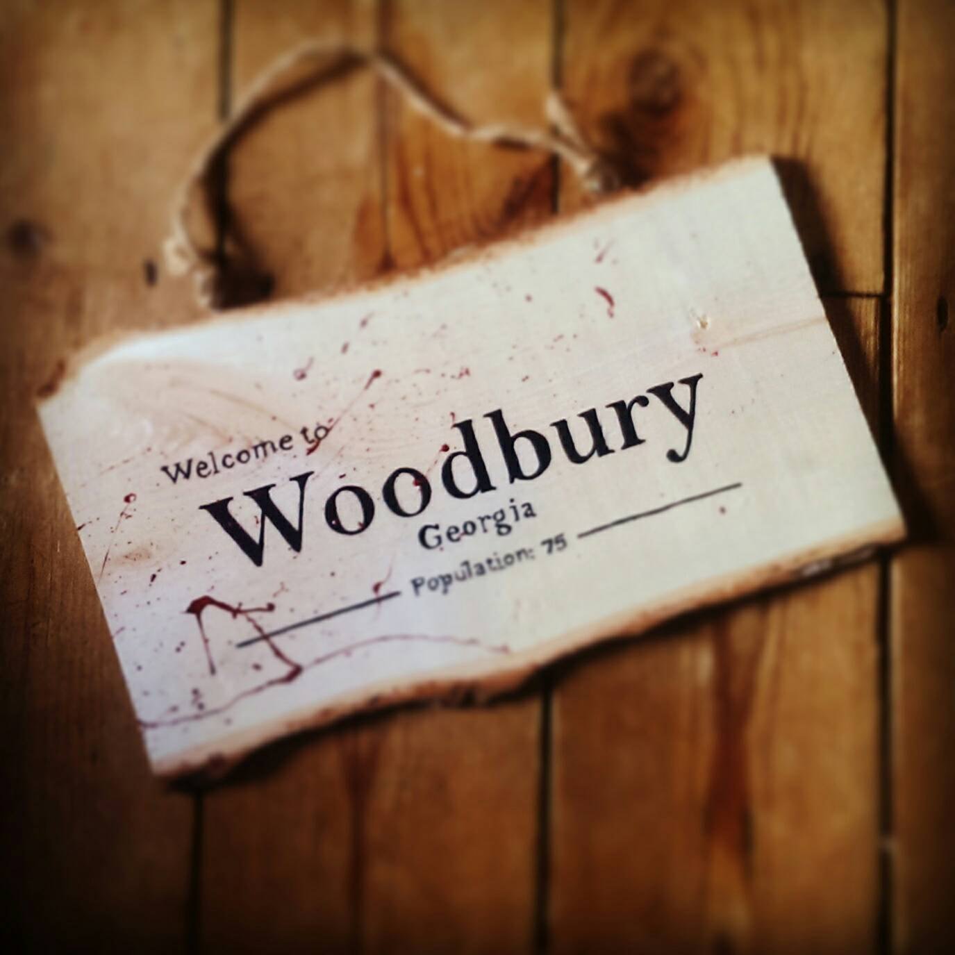 Welcome to Woodbury - Georgia - The Walking Dead - Hanging Sign