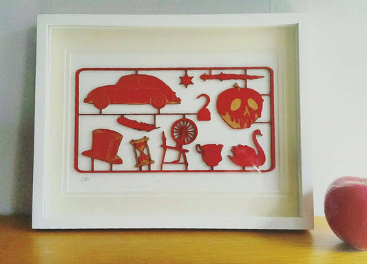 Once Upon A Time - Woodcut - fix kit Design - Mounted Art - ByCandlelight27
