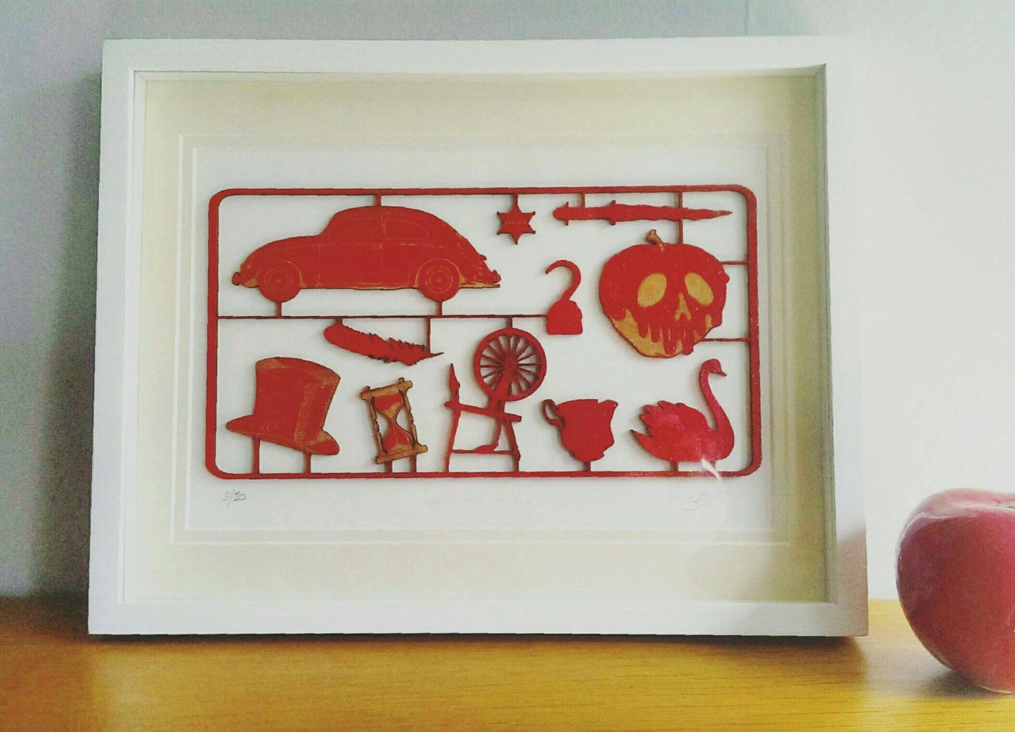 The Walking Dead - Woodcut - fix kit Design - Mounted Art