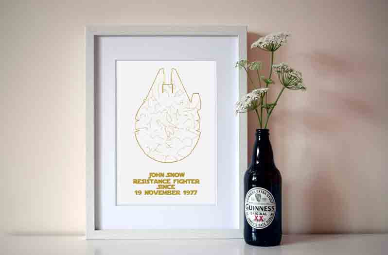 Personalised Rebellion Star Map Print - ByCandlelight27