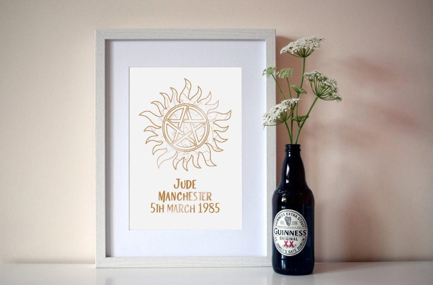 Personalised Supernatural Star Map Print - ByCandlelight27